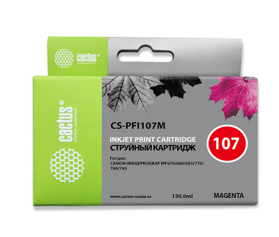 �������� �������� Cactus CS-PFI107M ��������� (130��) ��� Canon IP iPF670/iPF680/iPF685/iPF770/iPF780/iPF785/
