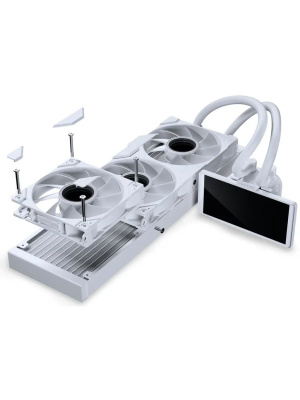 ������� �������� ���������� Phanteks Glacier One 360M25 G2 6� LCD / White / 3x120mm M25 G2 PWM ARGB Fans / PH-GO360M25G2LCD_DWT01