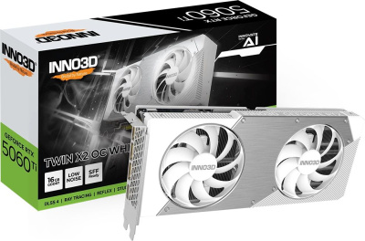 ���������� Inno3D NVIDIA GeForce RTX 5060 Ti Twin X2 OC White 16Gb (N506T2-16D7X-191073W)