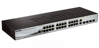 ����������� ���������� 2 ������ D-Link DGS-1210-28/ME/B2A � 24 ������� 10/100/1000Base-T � 4 ������� 1000Base-X SFP DGS-1210-28/ME/B2A