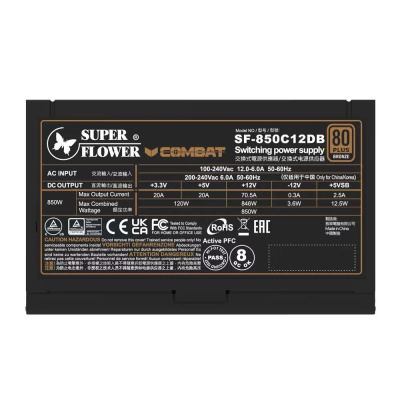 ���� ������� �� Super Flower 850 �� ATX 3.1, 80+ Bronze (SF-850C12DB)