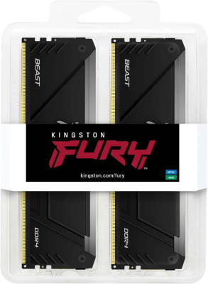 ����������� ������ 32Gb DDR4 3200MHz Kingston Fury Beast RGB KF432C16BB12AK2/32WP 2x16Gb KIT