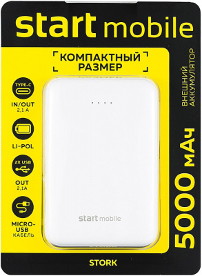    PPB STORK P05PC-W 5000mAh 2.1A 2xUSB  (17510)