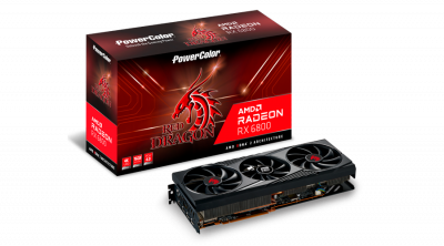  RX 6800 16384Mb PowerColor PCI-E 4.0 AXRX 6800 16GBD6-3DHR/OC AMD Radeon 256 GDDR6 1905/16000/HDMIx1/DPx3/HDCP Ret