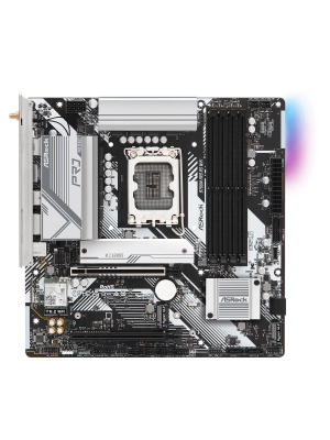 ����������� ����� ASROCK B760M PRO RS WIFI, LGA1700, B760, 4*DDR5, 4*SATA, 3*M.2, 3*USB 3.2, 2*USB 2.0, Type-C, 2*PCIx16, 1xM.2 (Key E), HDMI+DP, mATX