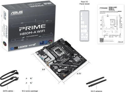 ����������� ����� Asus PRIME H810M-A WIFI, Socket-1851, Intel H810, mATX, Ret 90MB1KJ0-M0EAY0 