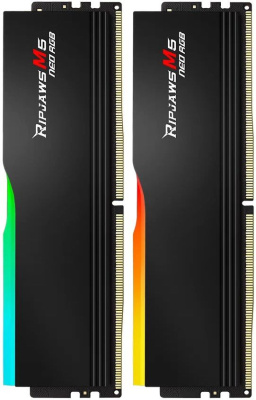 ������ ������ DDR5 G.SKILL RIPJAWS M5 NEO RGB 64GB (2x32GB) 6000MHz CL30 (30-40-40-96) 1.40V / F5-6000J3040G32GX2-RM5NRK / Black