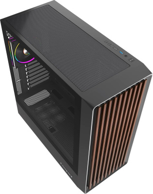 ������ HSPD F760-TGBK-ARGB, Midi-Tower, ��� ��, Black