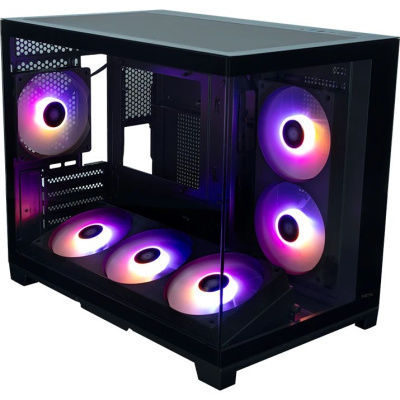 ������ XASTRA QR500M 6ARGB-FC-C6-UC Black mATX/Aquarium/ 2 Curve Glass /1x360mm+1x240mm+1x120mm ARGB PWM FM fans/ Argb+PWM HUB 6port /Type-C/ QR500M-1FA36A-1FA24A-1FC12A-C6-UC