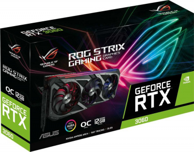  RTX3060 12288Mb ASUS ROG-STRIX-RTX3060-O12G-GAMING GDDR6 192bit 2xHDMI 3xDP RTL