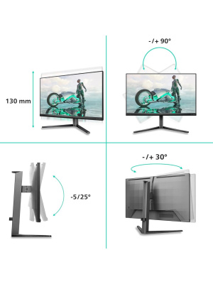 ������� Philips 27M2N3800A 27" 16:9, IPS, UHD, FHD, 5ms, 1000cd, 160Hz, HDMI, DP, SPK