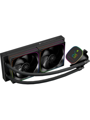 ��� Thermalright Frozen Horizon 240 Digital (240mm, LED temp., Black, ARGB/ Fans: 2x120mm, 68.9CFM, 28.2dBA, 2000RPM/ Pump height 53.2mm, Rad thickness 27mm/ S: 1700, 1200, 1851, 115X, AM5, AM4)