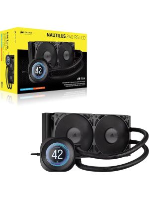 ������� ����������� ���������� Corsair NAUTILUS 240 RS LCD (240mm, Black/ Fans: 2x120mm, 72.8CFM, 36dBA, 2100RPM/ S: 1851, 1700, AM5, AM4)