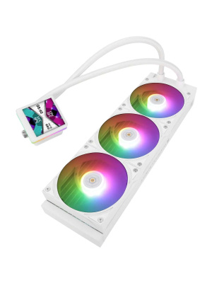 ��� Thermalright Grand Vision 360 (360mm, LED, White, ARGB/ Fans: 3x120mm, 80.45CFM, 29.4dBA, 2150RPM/ Pump height 72.5mm, 6400RPM, Rad thickness 27mm/ S: 1700, 1200, 1851, 115X, 2011, 2066, AM5, AM4)