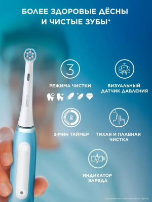 ������ ����� ������������� Oral-B iO_S3_Ice Blue �������