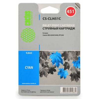 �������� �������� Cactus CS-CLI451C ������� ��� Canon MG6340/5440/IP7240 (9.8��)