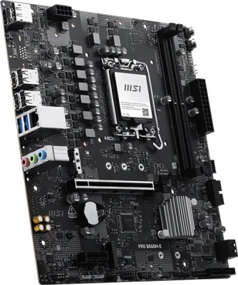 ����������� ����� MSI PRO B860M-E, Socket LGA 1851, Intel B860, mATX, Ret