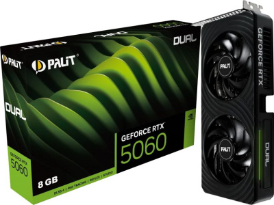���������� Palit NVIDIA GeForce RTX 5060 Dual 8Gb (NE75060019P1-GB2063D) , GDDR7, Ret