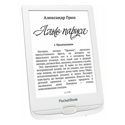 Книга электронная PocketBook 606, белый (6" E-Ink Carta, 1024x758, 8Gb) (PB606-D-RU)