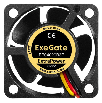 Exegate EX297017RUS ���������� 12� DC ExeGate ExtraPower EP04020B3P (40x40x20 ��, 2-Ball (������� ���������������), 3pin, 7000RPM, 32dBA)
