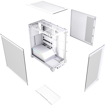 ������ �� HSPD F550-TGWH, Midi-Tower, ��� ��, White
