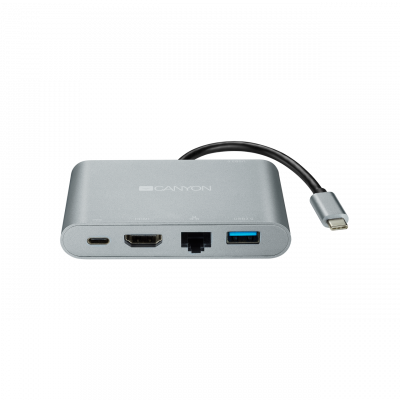 - Canyon Multiport Docking Station 5 in 1 USB Type-C (2xUSB 3.0, USB Type-C, HDMI, RJ-45), CNS-HDS09DG