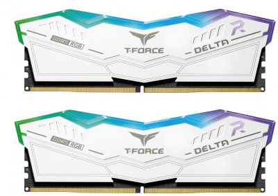  ����������� ������ TEAM GROUP DDR5 TEAMGROUP T-Force Delta RGB 48GB (2x24GB) 7200MHz CL34 (34-42-42-84) 1.4V White (FF4D548G7200HC34ADC0)