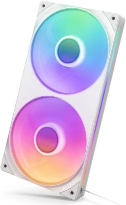 ����� ��� ������� ��/ Case Cooler NZXT F240 RGB Core (120x120x25mm, 4-pin PWM, RGB, 75.12CFM, 30dBA, 2400RPM, White, Single-Frame RGB Fan Unit)
