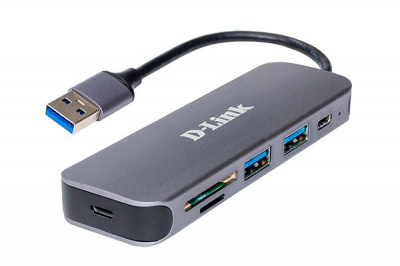 ������������ D-Link DUB-1325/A1A � 2 ������� USB 3.0, 1 ������ USB Type-C, ������� ��� ���� SD � microSD � �������� USB 3.0
