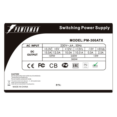���� ������� POWERMAN 300W PM-300ATX OEM (6116827)