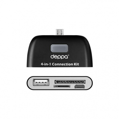 OTG connection kit Deppa ��� ���������� � ��������� � microUSB, ������ (11405)