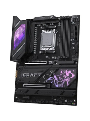 ����������� ����� MAXSUN MS-iCraft B850 AIGA, AM5, B850, 4*DDR5, 2*SATA3, 4*M.2, USB 3.2, USB 2.0, Type-C, 3*PCIEx16, DP+HDMI, ATX