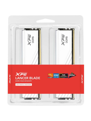 ����������� ������ ADATA LANCER BLADE RGB DDR5 DIMM 16GB 5600MHz 2*8GB 46-45-45 1.1V WHITE DUAL TRAY