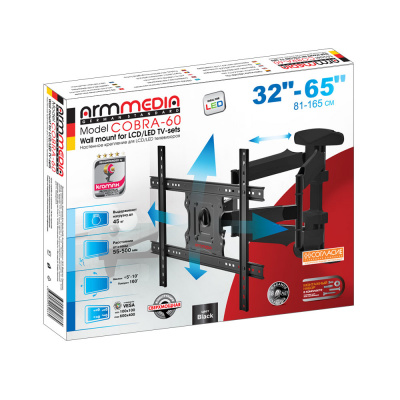 ��������� Arm Media COBRA-60 ������ 32-65" max 45�� VESA 600×400 ���������-��������� � ���������