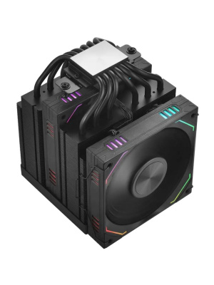 ����� 1STPLAYER F.A.S.T. FT12DSL-6 Black / 6HPx6mm, dual tower, 275W TDP, 2x120mm ARGB fans, 600-2000 RPM, 57.56 CFM, 38.21 dBA / FT12DSL-6-BK