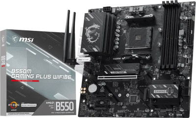 ����������� ����� MSI B550M Gaming Plus WIFI6E, mATX, AMD B550, AM4