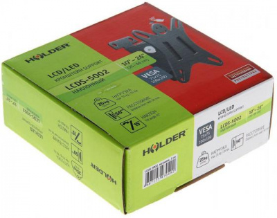 ��������� Holder LCDS-5002 �������� ��� �� �� 10-26" ��������� �� ����� 50�� ������ 15� VESA 100x100 �� 25 ��