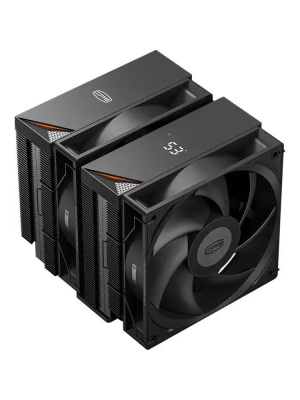 ����� PCCooler RT620 Digital BK (250W, 4-pin PWM, LED temp., 157mm, , 6x6mm, 2x120mm, 73.32CFM, 34.9dBA, 2200RPM, S: 1851/1700/1200/115X, AM5/AM4, black)