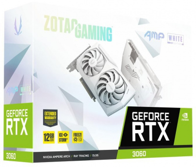  RTX3060 12288Mb Zotac RTX 3060 AMP White Edition 12G GDDR6 192bit DVI HDMI 3xDP (ZT-A30600F-10P) RTL