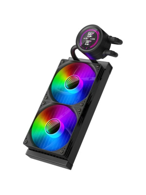 ������� �������� ���������� 1STPLAYER TS4 240 Black / 2x120mm, ARGB, IPS display / TS4-240-BK