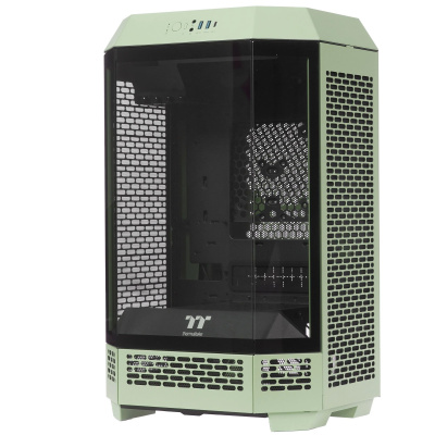 ������ Thermaltake The Tower 300 Matcha Green ��� �� mATX 11x120mm 5x140mm 2xUSB3.0 1xUSB3.1 audio bott PSU