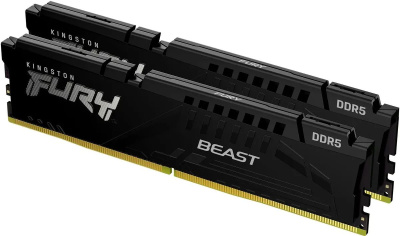 ������ DDR5 2x32GB 5200MHz Kingston KF552C40BB2K2-64 Fury Beast Black Expo RTL Gaming PC5-41600 CL40 DIMM 288-pin 1.25� dual rank � ���������� Ret