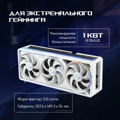 ���������� ASUS ROG Astral NVIDIA GeForce RTX 5090 White OC 32GB (ROG-ASTRAL-RTX5090-O32G-WHITE), GDDR7, OC, Ret 90YV0LWA-M0NA00