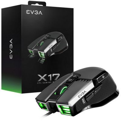  EVGA 903-W1-17GR-K3 MOUSE,X17,WIRE,RETAIL,GLOBAL,GREY