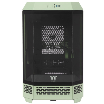 ������ Thermaltake The Tower 300 Matcha Green ��� �� mATX 11x120mm 5x140mm 2xUSB3.0 1xUSB3.1 audio bott PSU