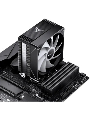 ����� JONSBO CR-1000MAX V2 ARGB (230W, 4-pin PWM, 157mm, Al/Cu, 6x6mm, ARGB, 1x120mm, 70.8CFM, 33.2dBA, 1800RPM, S: 1851/1700/1200/115X, AM4/AM5 Black)