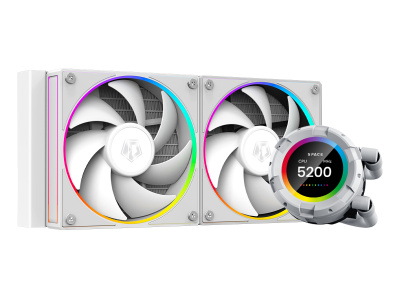 �������� �������� ���������� ID-Cooling SL240 white LGA20XX/1700/1200/115X/AM5/AM4 (TDP 260W, PWM, LCD Display, DUAL FAN 120mm, �����) RET