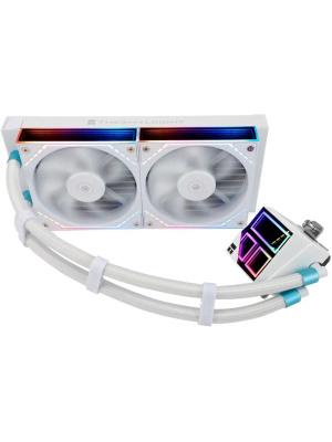 ������� ���������� ��� ���������� Thermalright Frozen Infinity 240 (240mm, White, ARGB/ Fans: 2x120mm, 68.9CFM, 28.2dBA, 2000RPM/ Pump height 60mm, Rad thickness 27mm/ S: 1700, 1200, 1851, 115X, AM5, AM4)