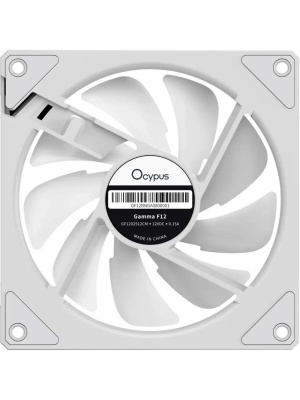 ����� ��� ������� Ocypus Gamma F12 WH ARGB REVERSE BLADE (120x120x25mm, 4-pin PWM, ARGB, 50CFM, 31dBA, 1600RPM, White)