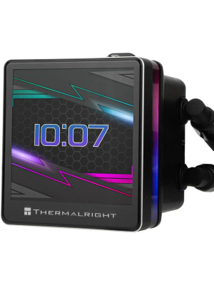 ��� Thermalright Grand Vision 240 (240mm, LED, Black, ARGB/ Fans: 2x120mm, 80.45CFM, 29.4dBA, 2150RPM/ Pump height 72.5mm, 6400RPM, Rad thickness 27mm/ S: 1700, 1200, 1851, 115X, 2011, 2066, AM5, AM4)